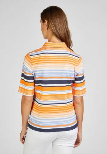 124359- Stripe Collar T-Shirt- Rabe