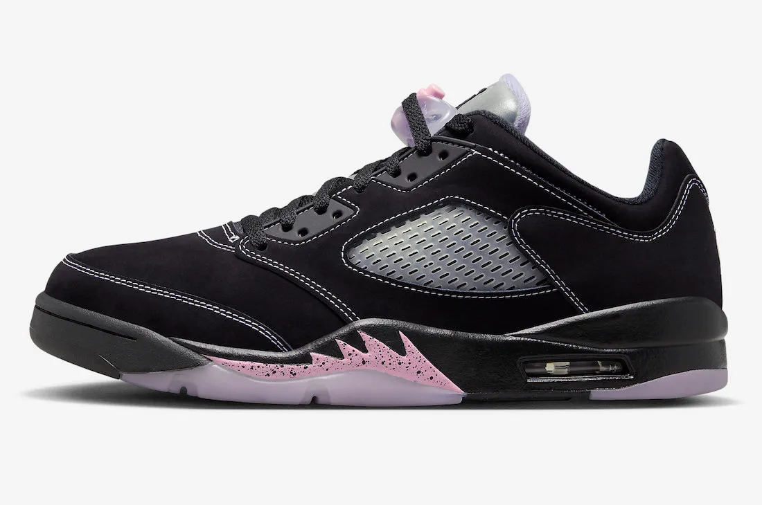 Air Jordan 5 Low Black White Lilac Ice Pink Rise DX4355-015