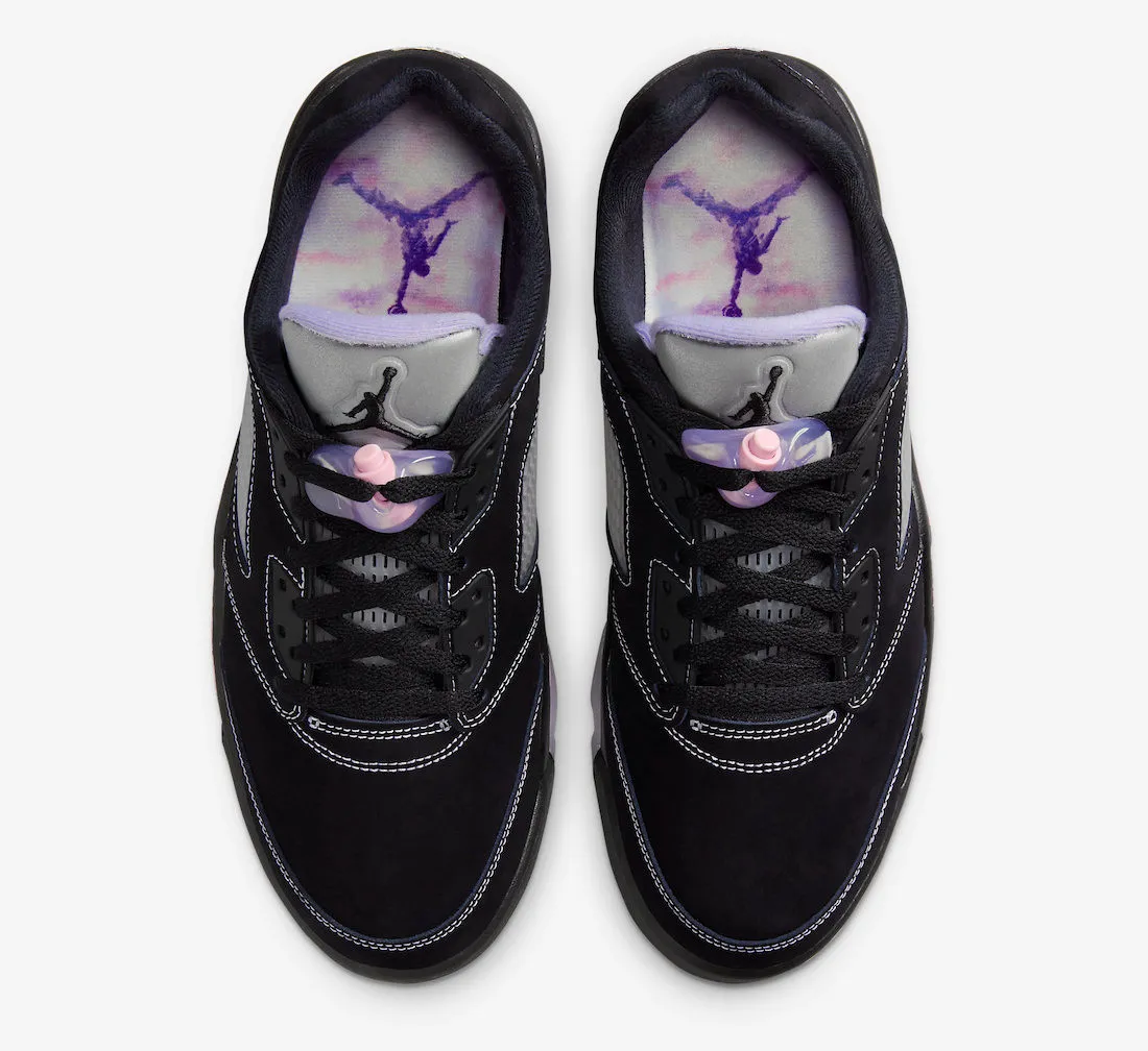 Air Jordan 5 Low Black White Lilac Ice Pink Rise DX4355-015