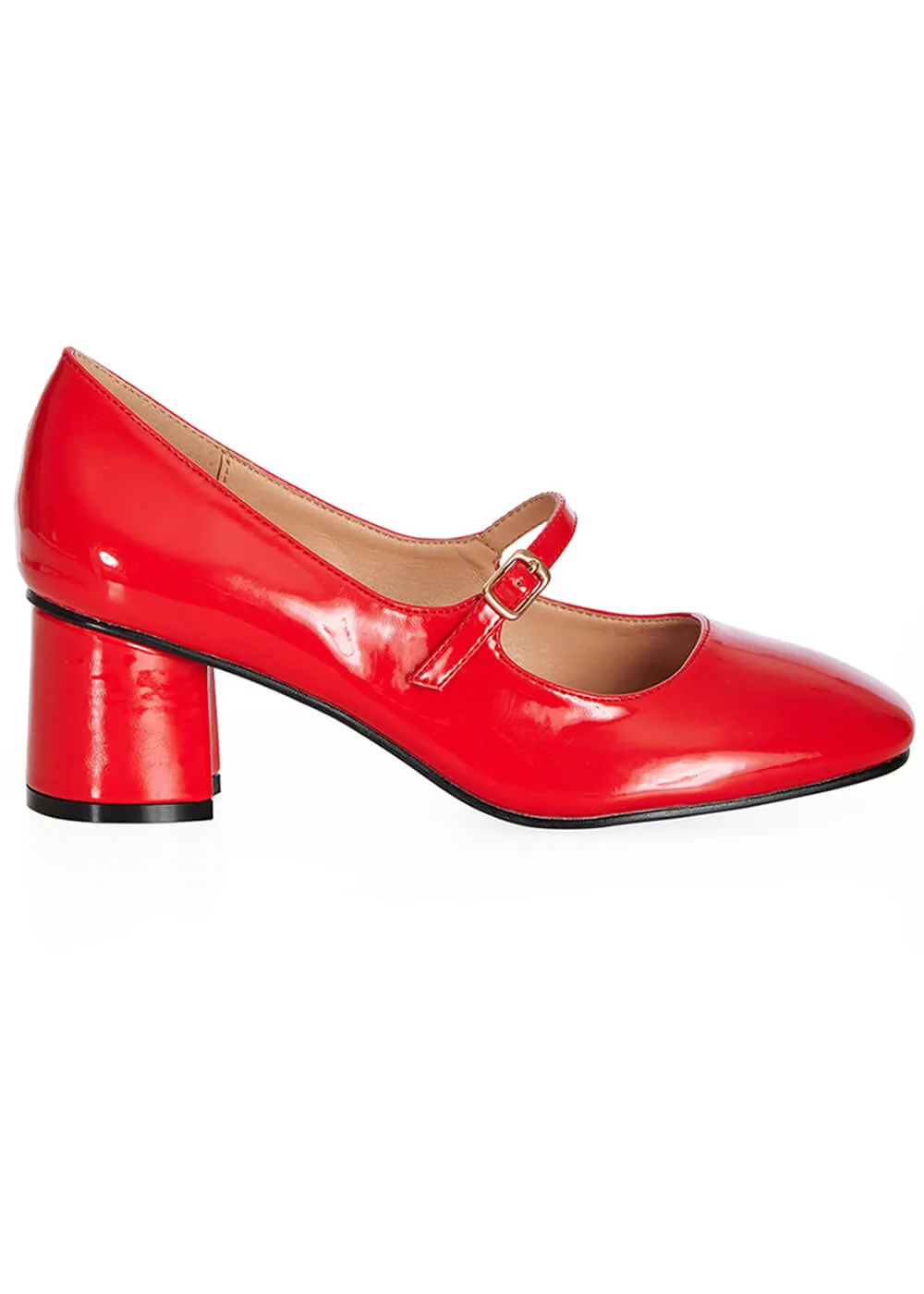 Banned Annie Patent Mary Jane 60's Pumps Red