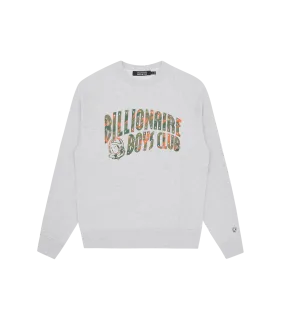 CAMO ARCH LOGO CREWNECK - HEATHER ASH