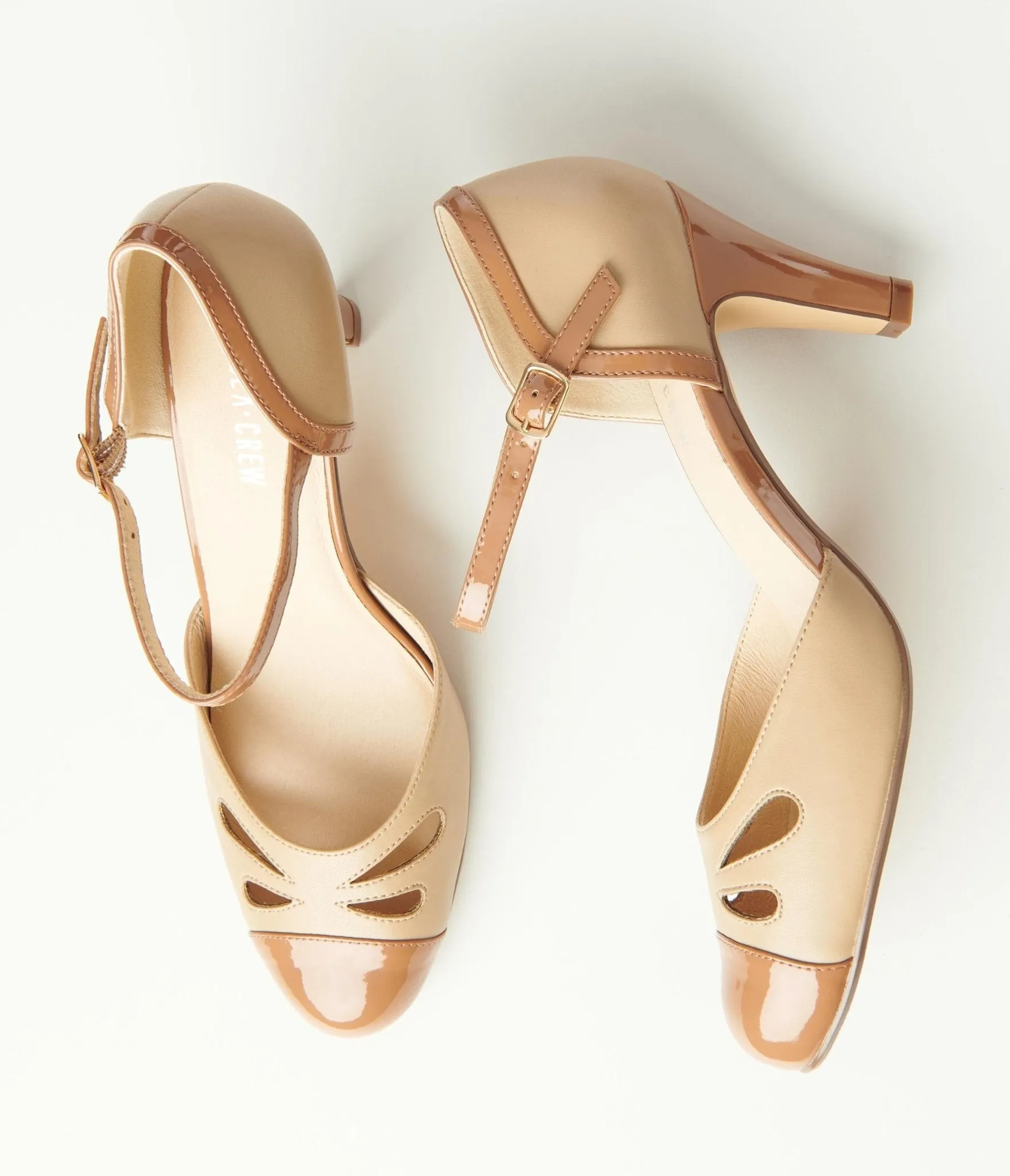 Chelsea Crew Nude & Tan Getty Heels