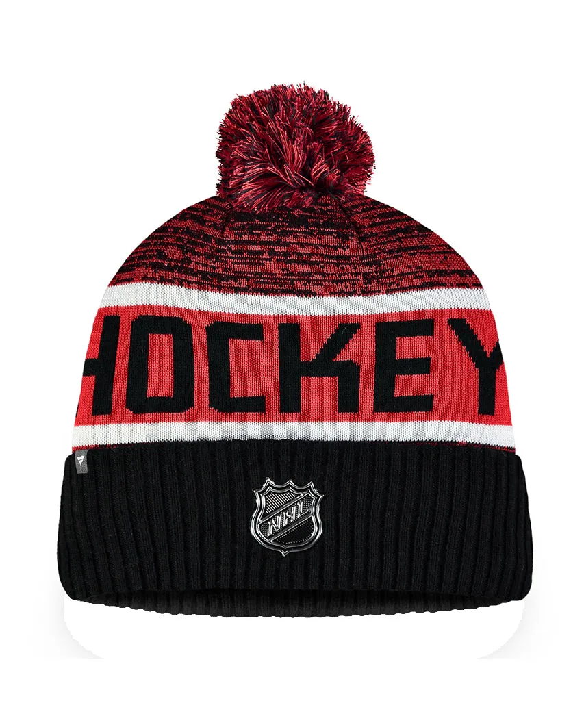 CHICAGO BLACKHAWKS FANATICS MEN'S RINKSIDE GOALIE CUFFED KNIT TOQUE