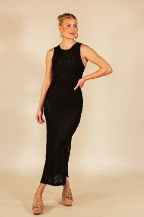 Eyes on Paradise Black Sheer Maxi Dress