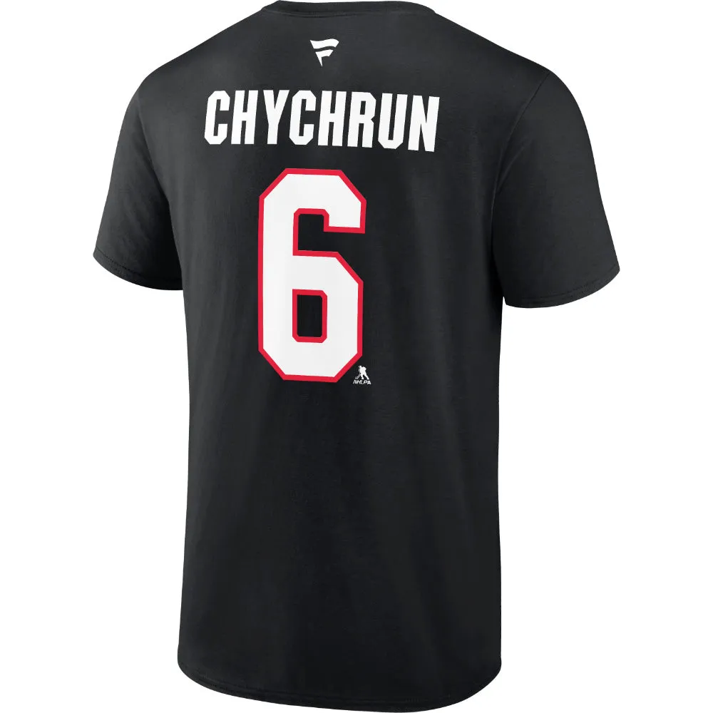 FANATICS OTTAWA JAKOB CHYCHRUN NAME AND NUMBER T SHIRT