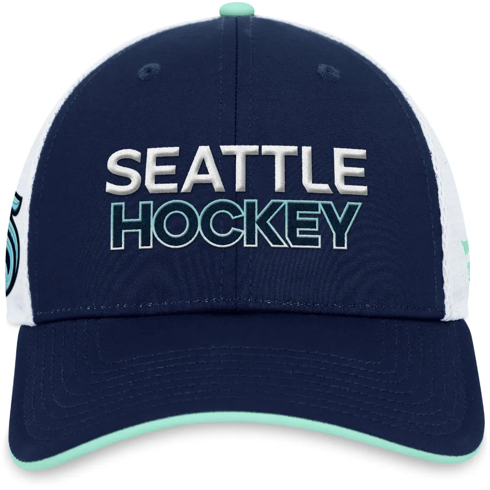 FANATICS SEATTLE KRAKEN AUTHENTIC PRO RINK STRUCTURED TRUCKER HAT