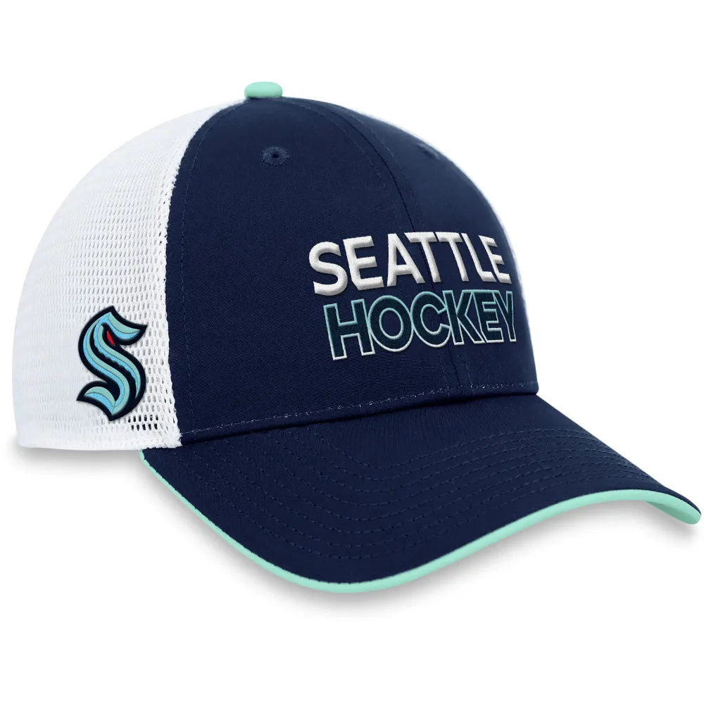 FANATICS SEATTLE KRAKEN AUTHENTIC PRO RINK STRUCTURED TRUCKER HAT