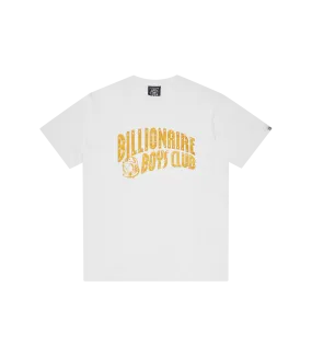 GLITTER ARCH LOGO T-SHIRT - WHITE/GOLD