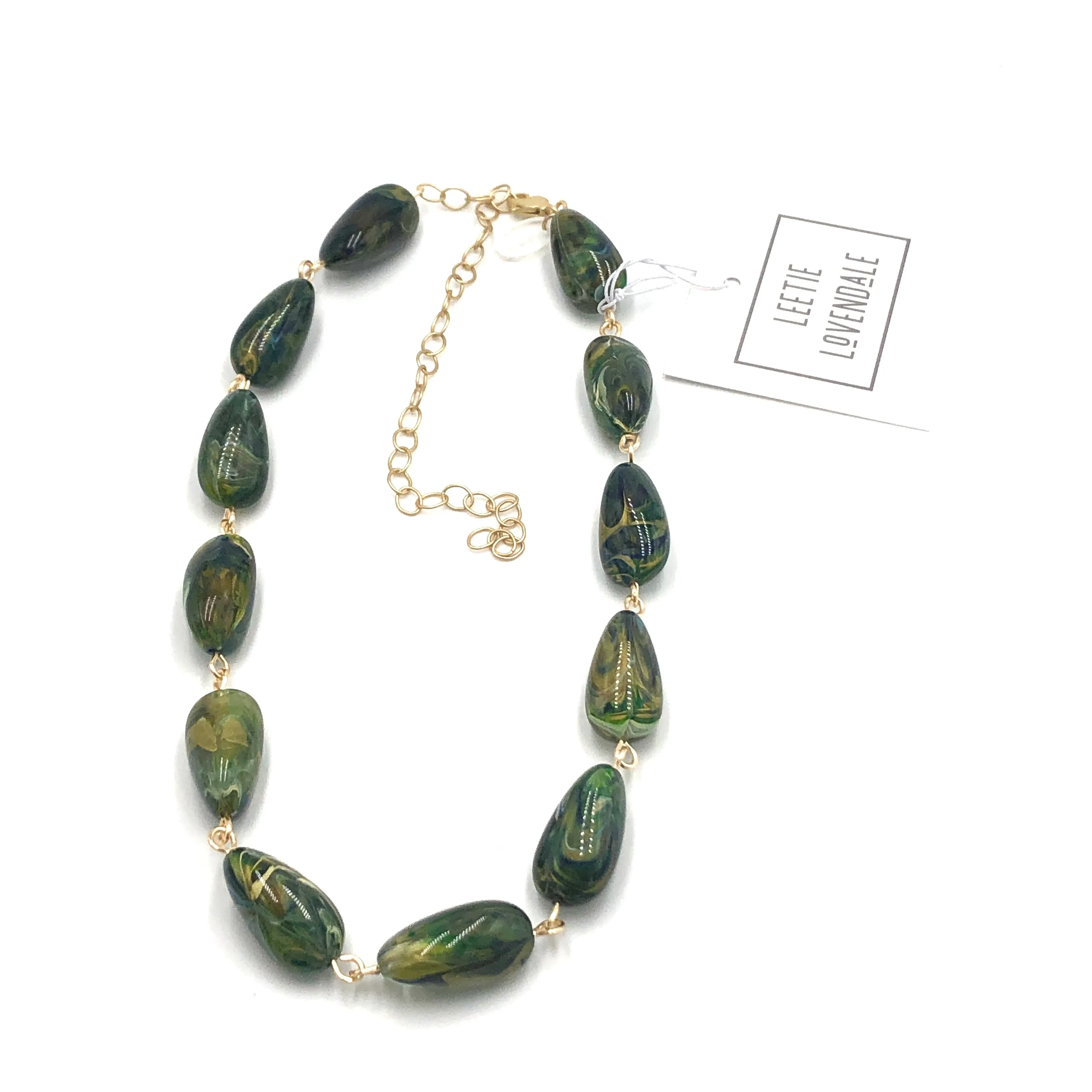 Green & Gold Terra Firma Amelia Necklace