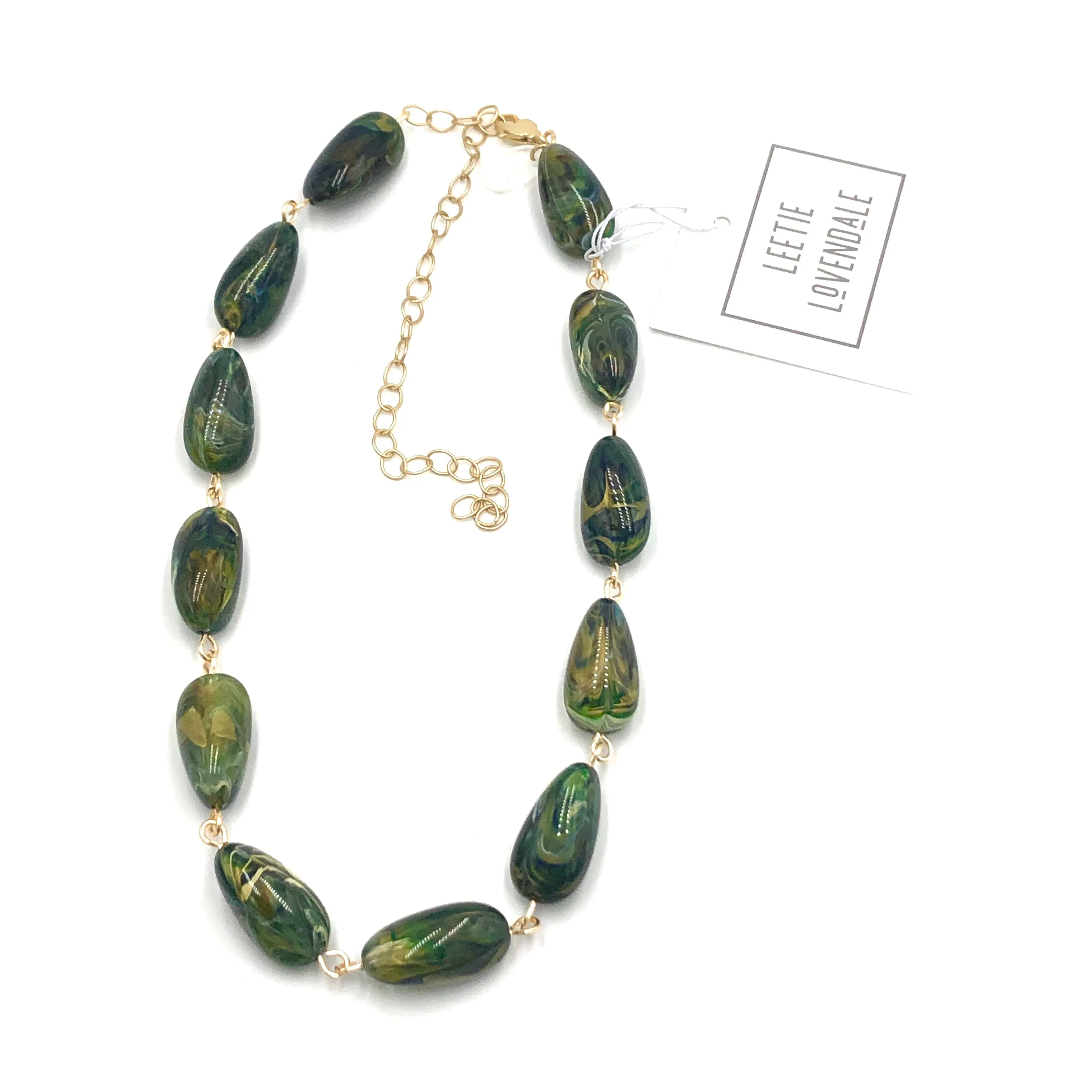 Green & Gold Terra Firma Amelia Necklace