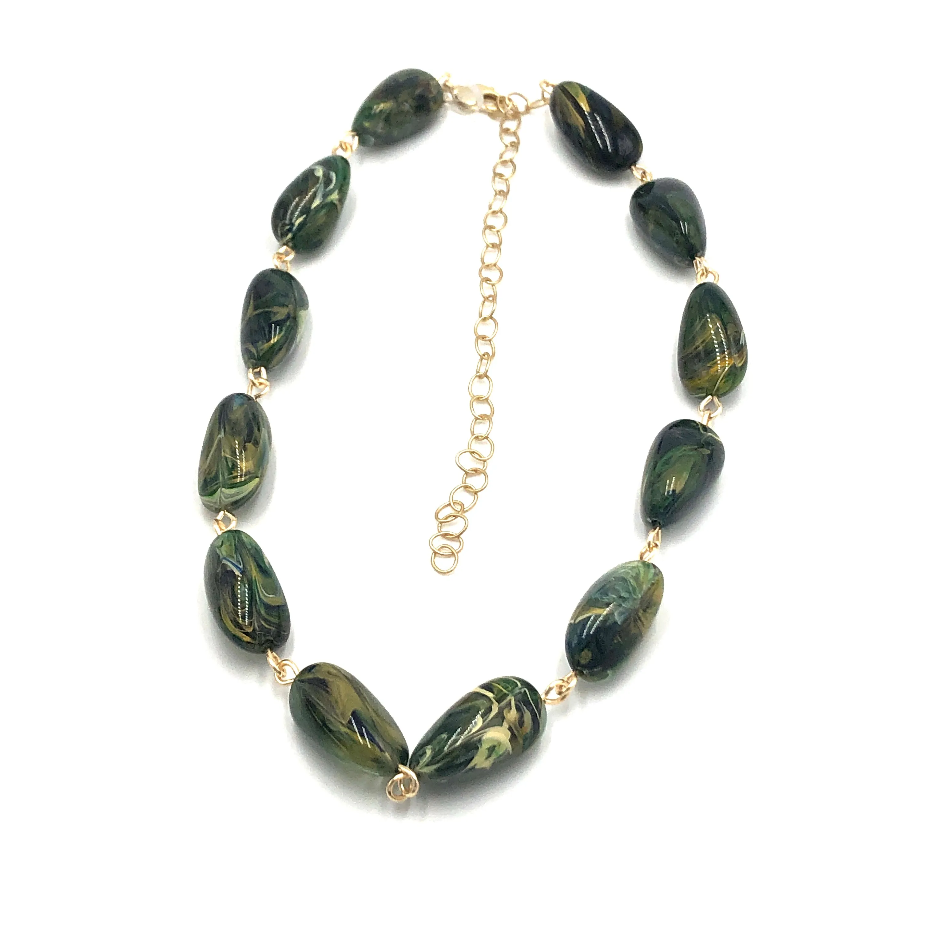 Green & Gold Terra Firma Amelia Necklace