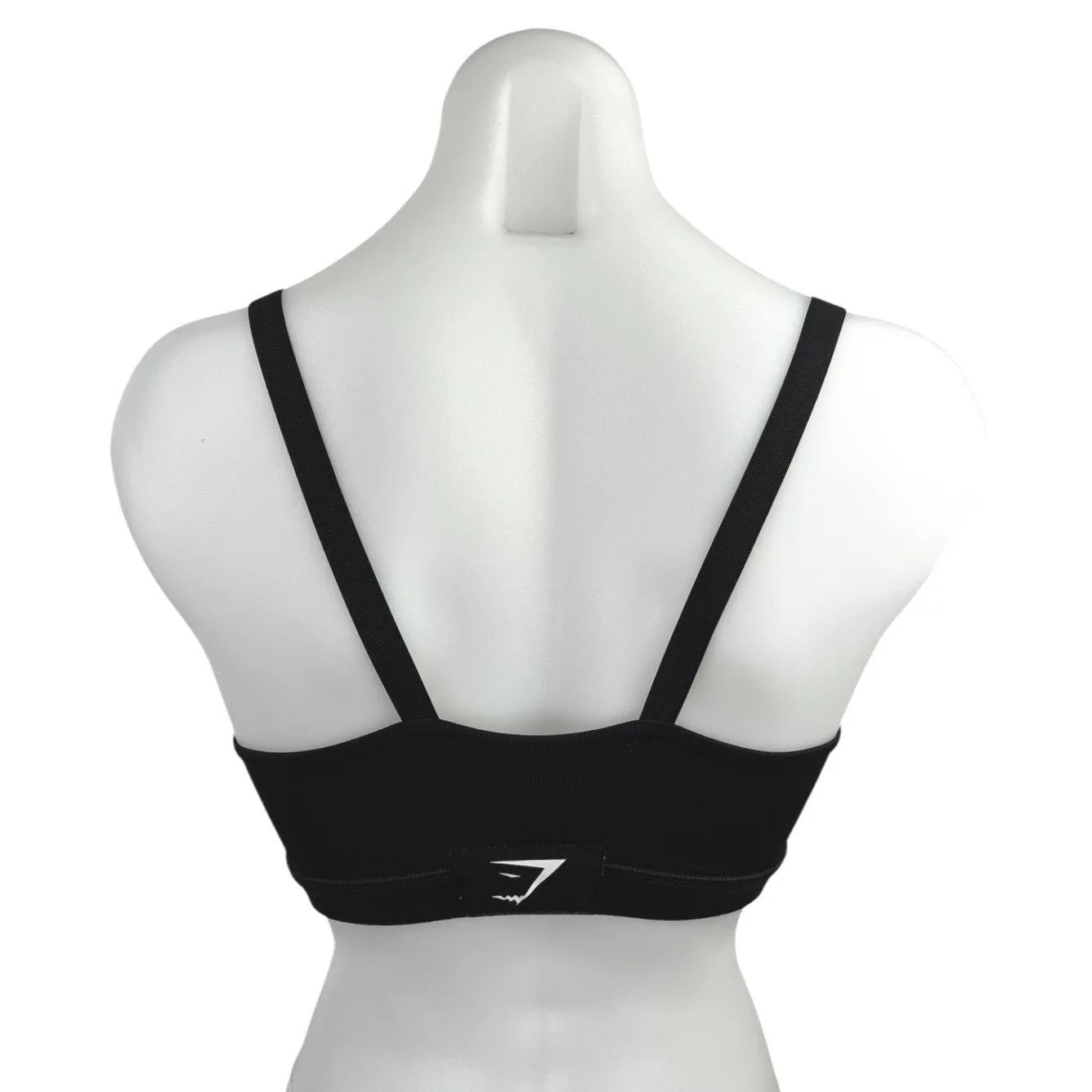 Gymshark Black Gray Scoop Neck Yoga Running Gym Athletic Sports Bra Top Size S