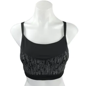 Gymshark Black Gray Scoop Neck Yoga Running Gym Athletic Sports Bra Top Size S