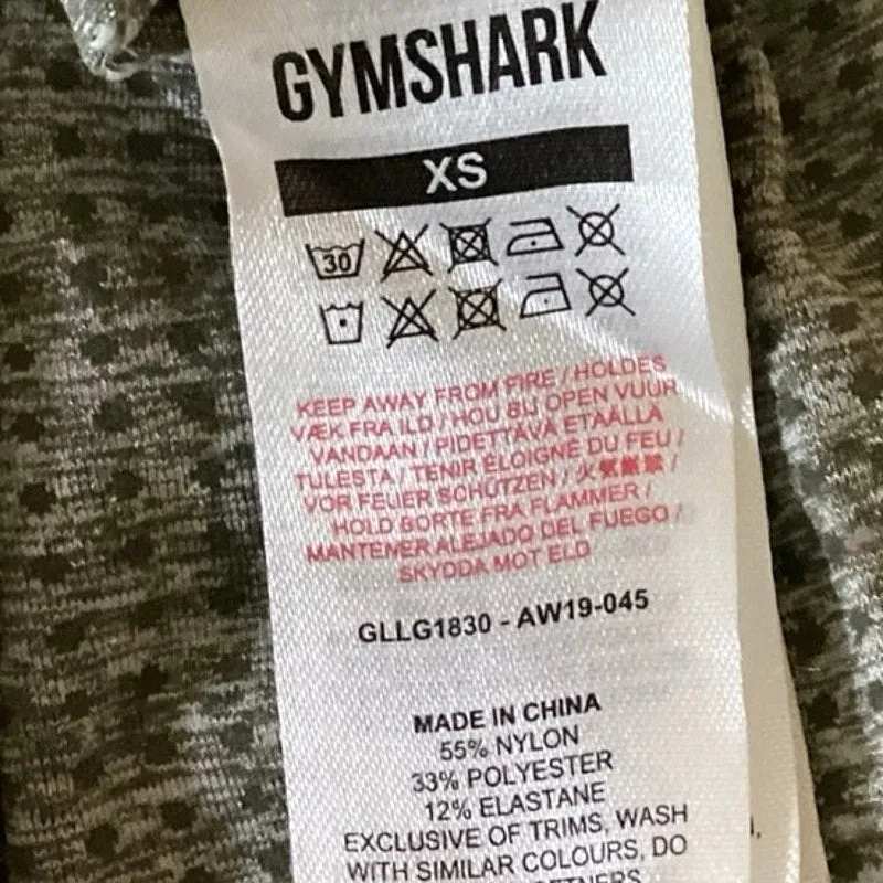 Gymshark Vital Seamless Gray Mid Rise Activewear Fitness Yoga Tight Leggings XS