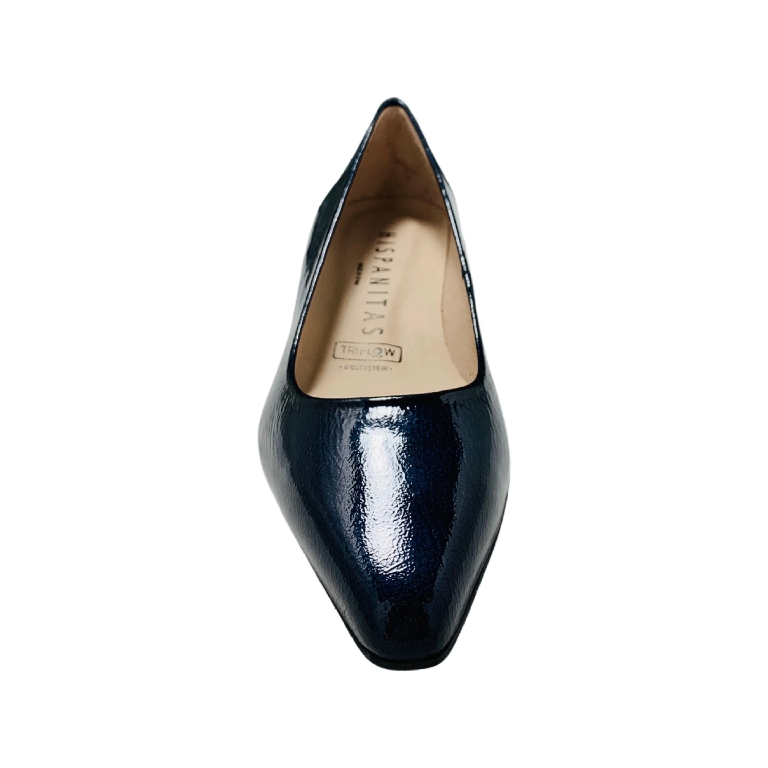 HI232529 Sahara Navy Patent Low Heel