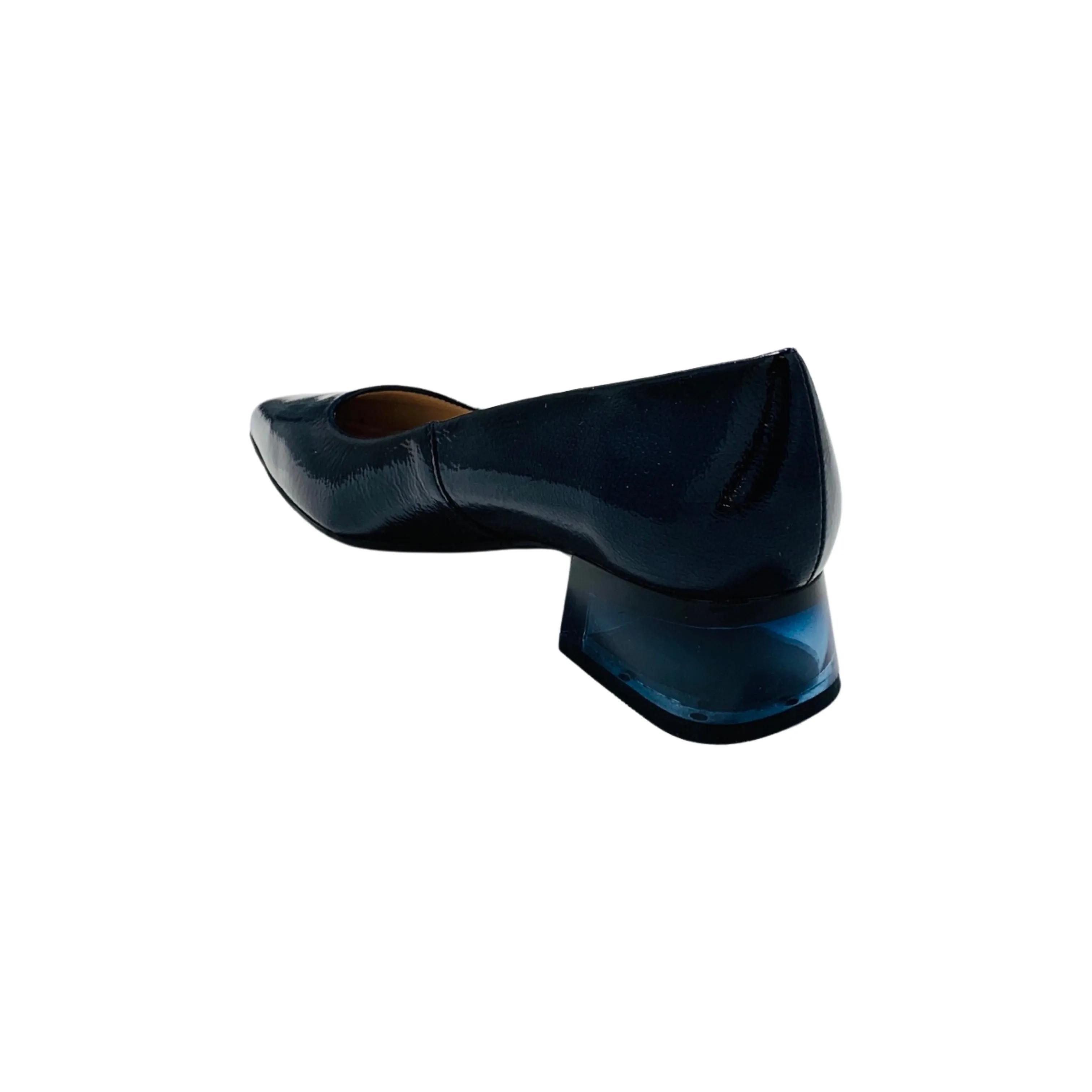 HI232529 Sahara Navy Patent Low Heel