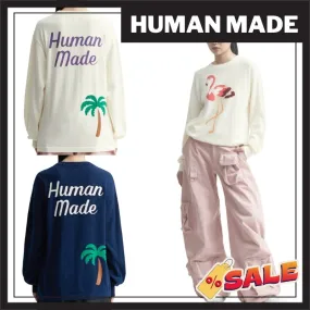 HUMAN MADE  |Crew Neck Casual Style Street Style Long Sleeves Plain