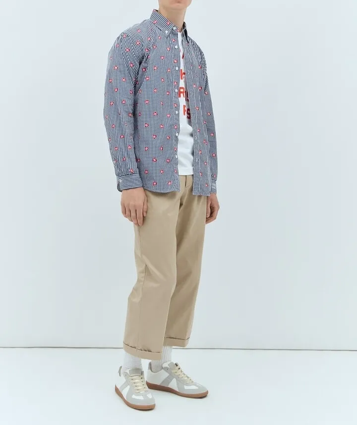 HUMAN MADE  |Gingham Heart Street Style Long Sleeves Cotton Logo Shirts