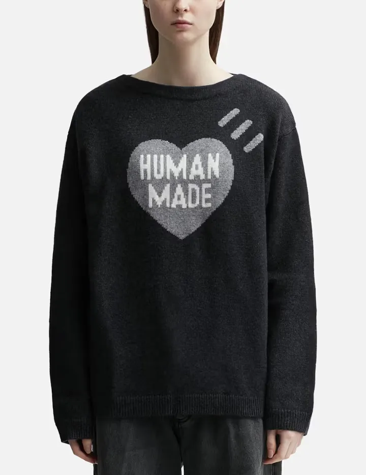 HUMAN MADE  |Heart Casual Style Wool Nylon Street Style Long Sleeves