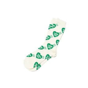 HUMAN MADE HEART SOCKS.- GREEN