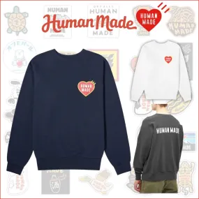 HUMAN MADE  |Heart Street Style Long Sleeves Plain Cotton Logo