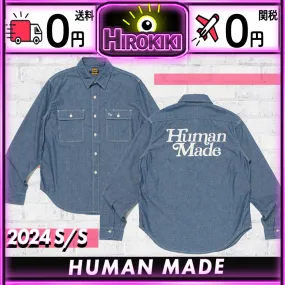 HUMAN MADE  |Unisex Street Style Collaboration Logo Shirts