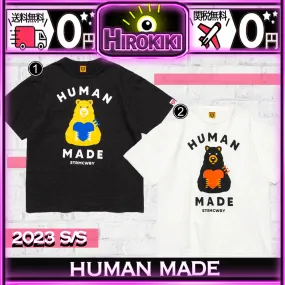 HUMAN MADE  |Unisex Street Style Collaboration Logo T-Shirts