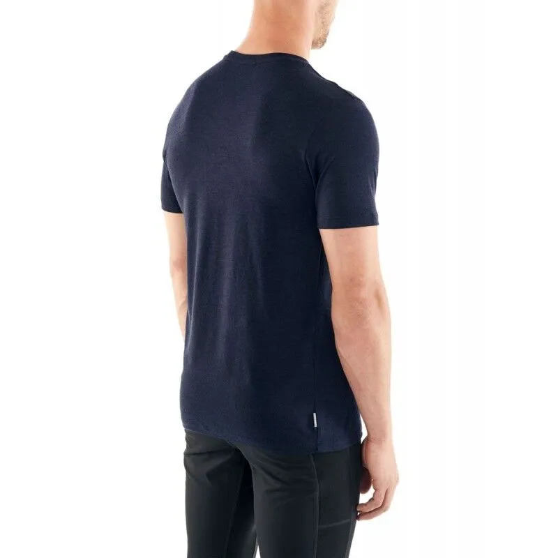 icebreaker  Mens Tech Lite SS Crewe Single Line Whale - Maglia merino - Uomo