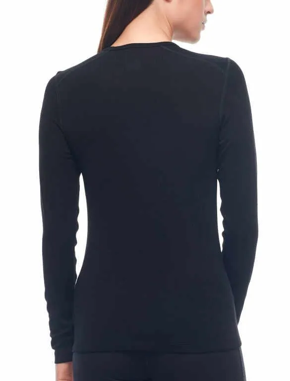 icebreaker Merino Base Layer Women's 260 Tech Top Long Sleeve Crewe - Grey Prism