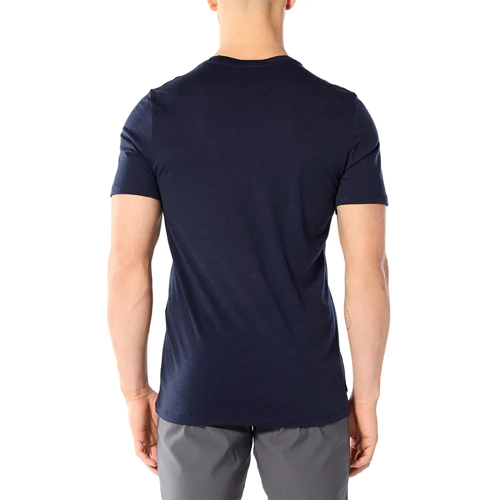 icebreaker Merino Men's 150 Tech Lite Short Sleeve Crewe Peak Patterns T-Shirt - Rocket L, XL