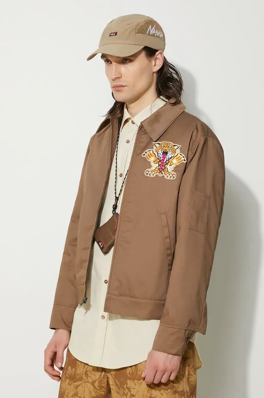 ICECREAM jacket Tiger Work men's brown color IC24203