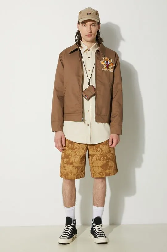 ICECREAM jacket Tiger Work men's brown color IC24203