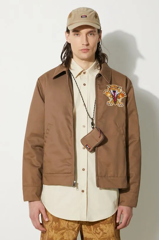 ICECREAM jacket Tiger Work men's brown color IC24203