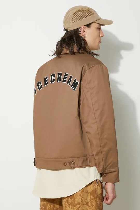 ICECREAM jacket Tiger Work men's brown color IC24203