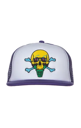 IceCream Skully Mesh Trucker Snapback - Prism Violet