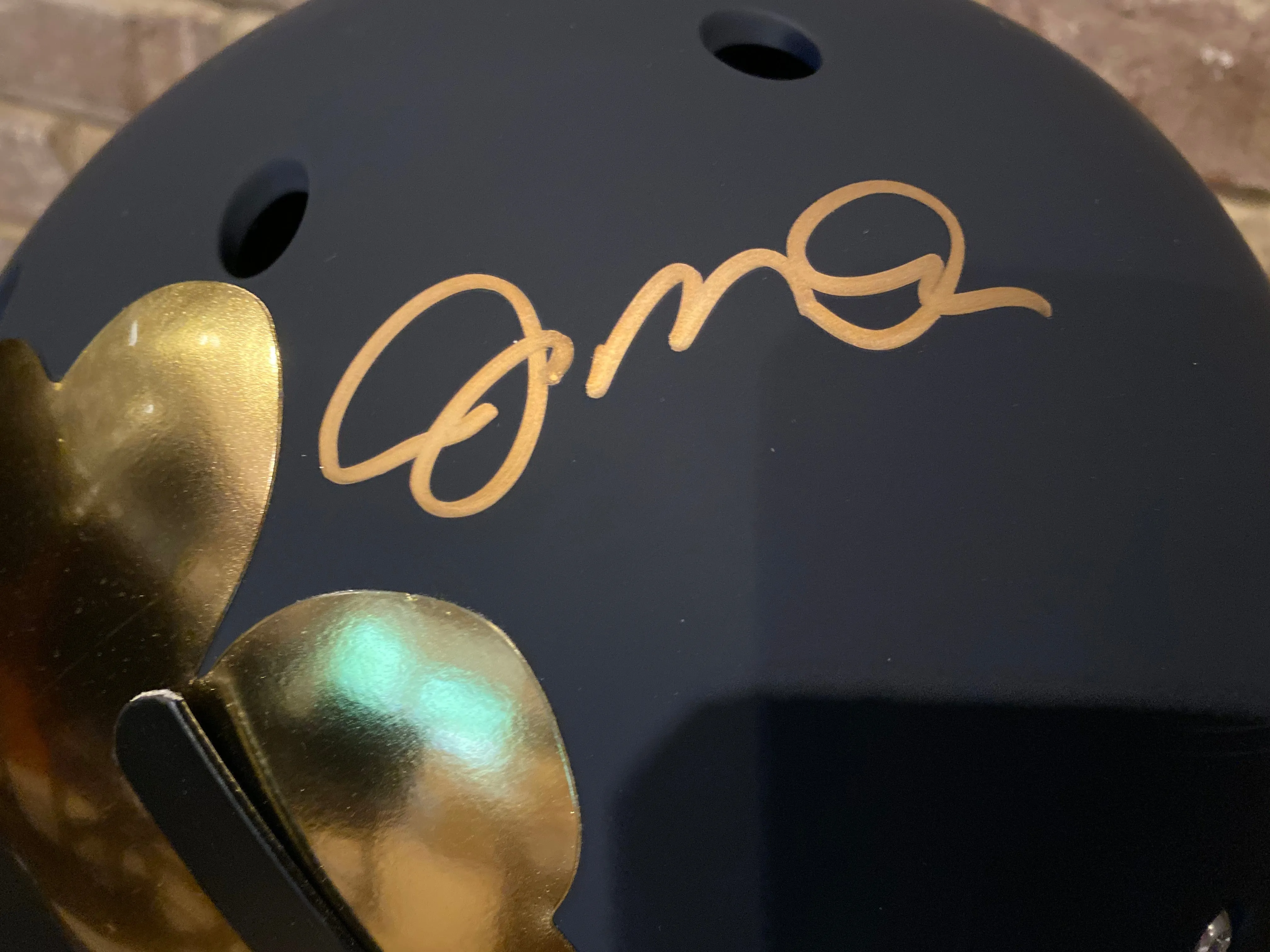 Joe Montana Signed Full Size Shamrock Alternate Helmet