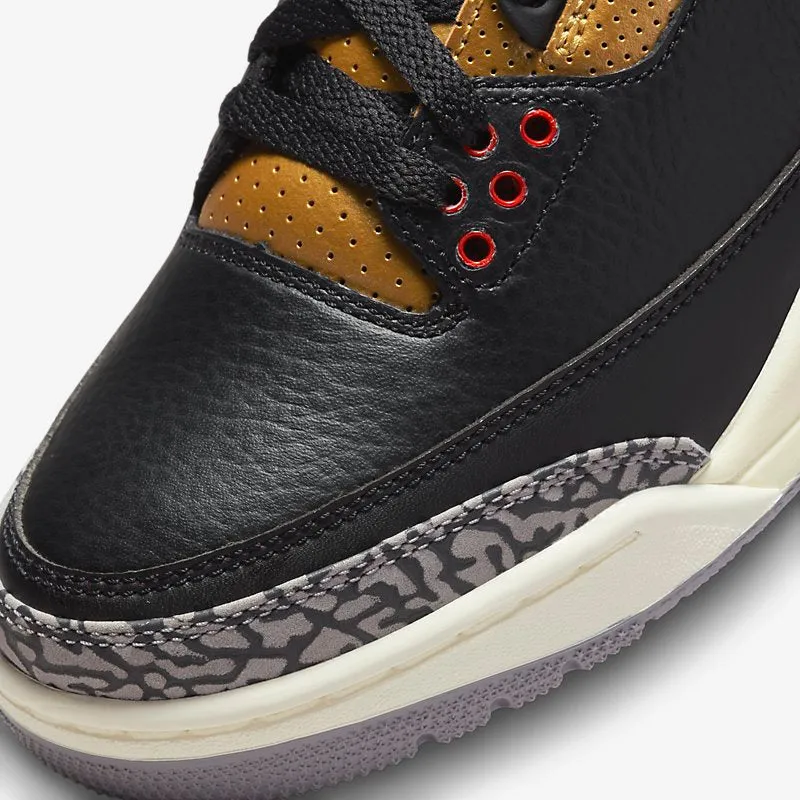 Jordan 3 Retro Black Cement Gold (W)