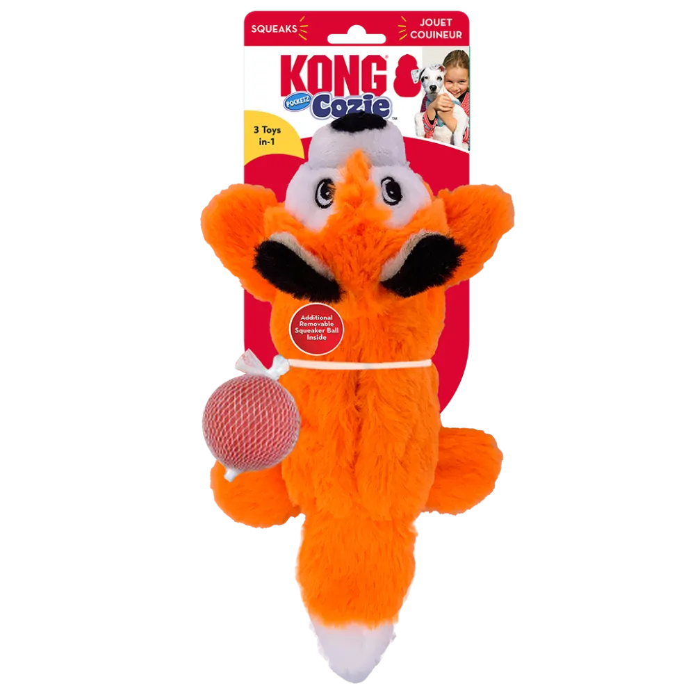 KONG Cozie Pocketz Fox Md