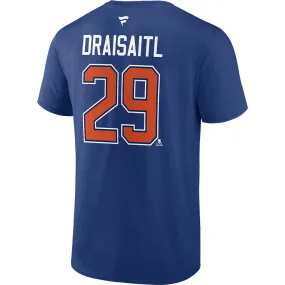 LEON DRAISAITL EDMONTON OILERS FANATICS AUTHENTIC STACK T SHIRT