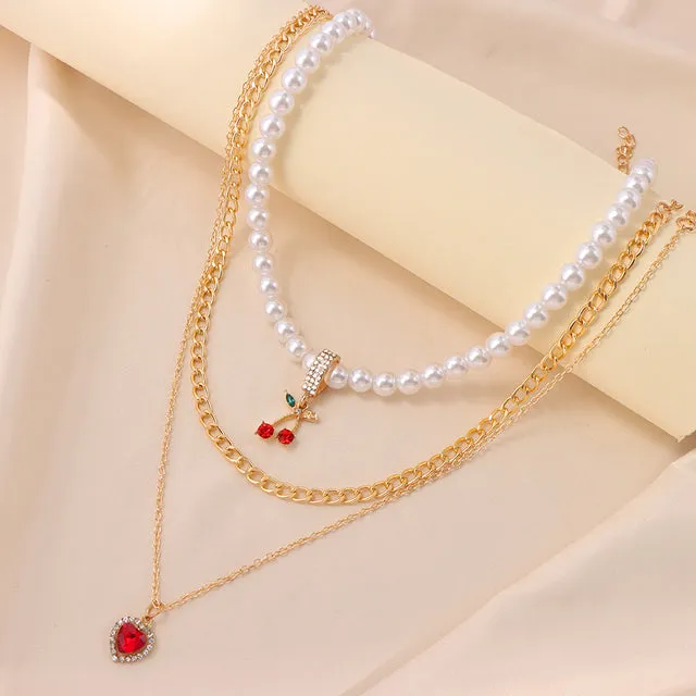 Magic Cherry Pearl Chain