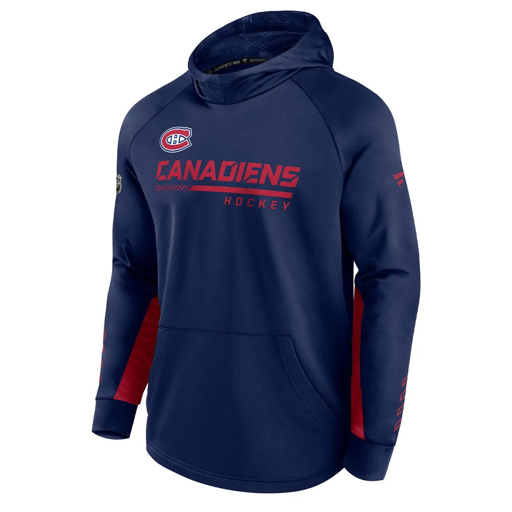 MONTREAL CANADIENS FANATICS MEN'S AUTHENTIC PRO LOCKER ROOM PULLOVER HOODIE