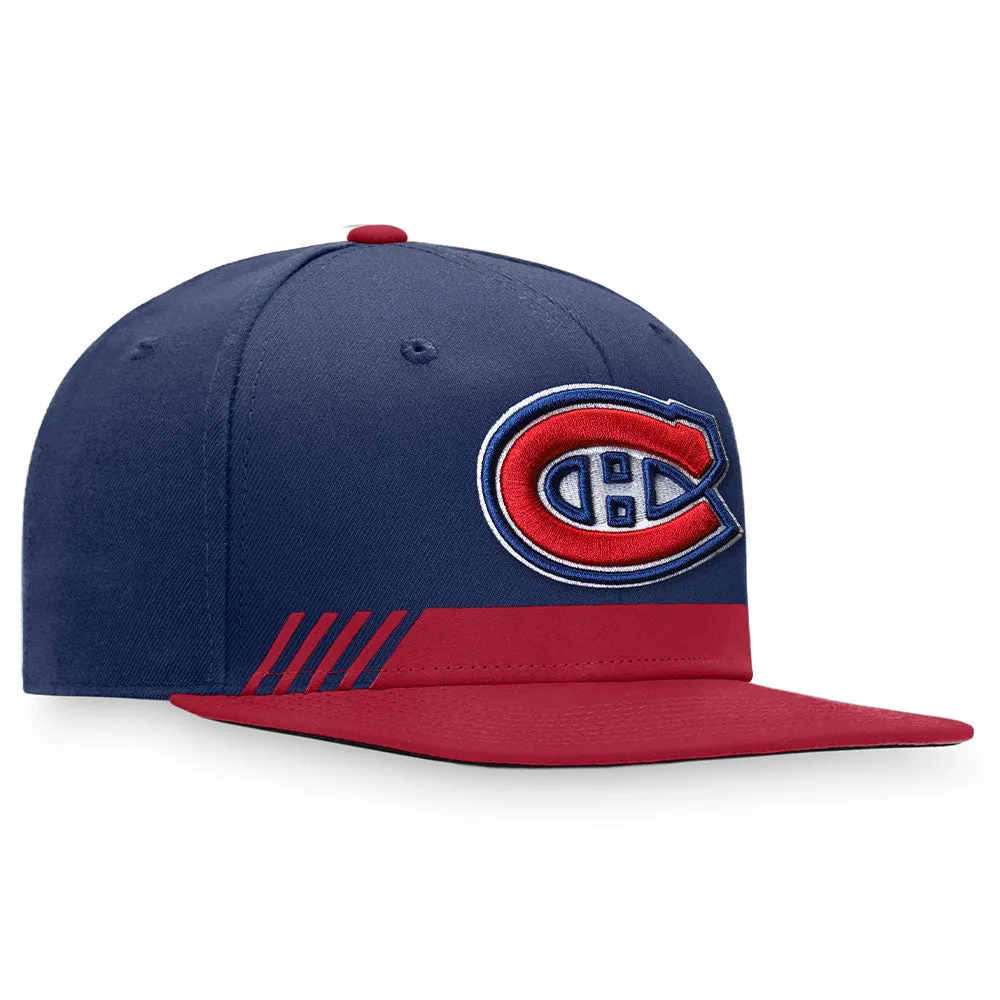 MONTREAL CANADIENS FANATICS MEN'S AUTHENTIC PRO LOCKER ROOM STRUCTURED SNAPBACK HAT