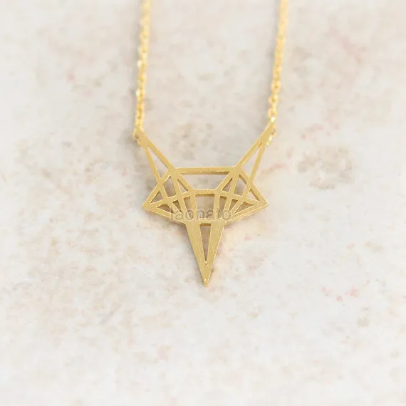 N03 Origami Fox Necklace