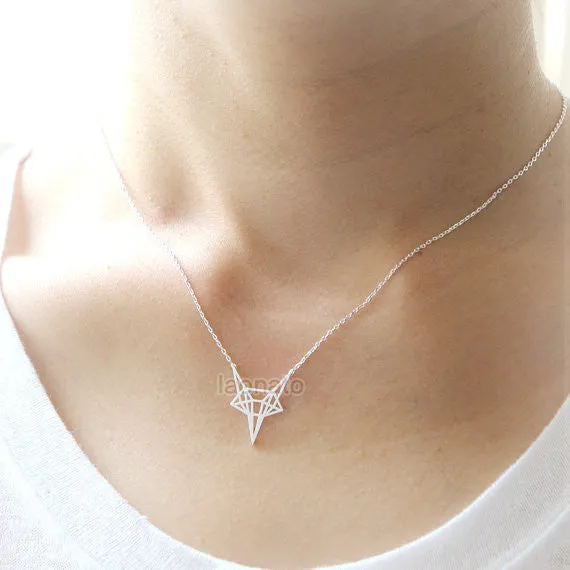 N03 Origami Fox Necklace