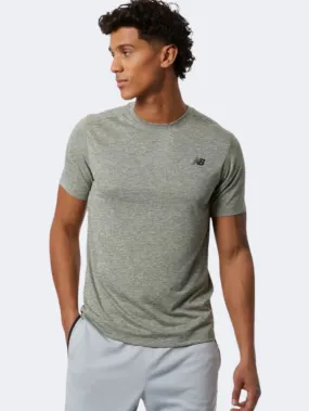 New Balance Core Heathered Men Performanc T-Shirt Olive Leaf