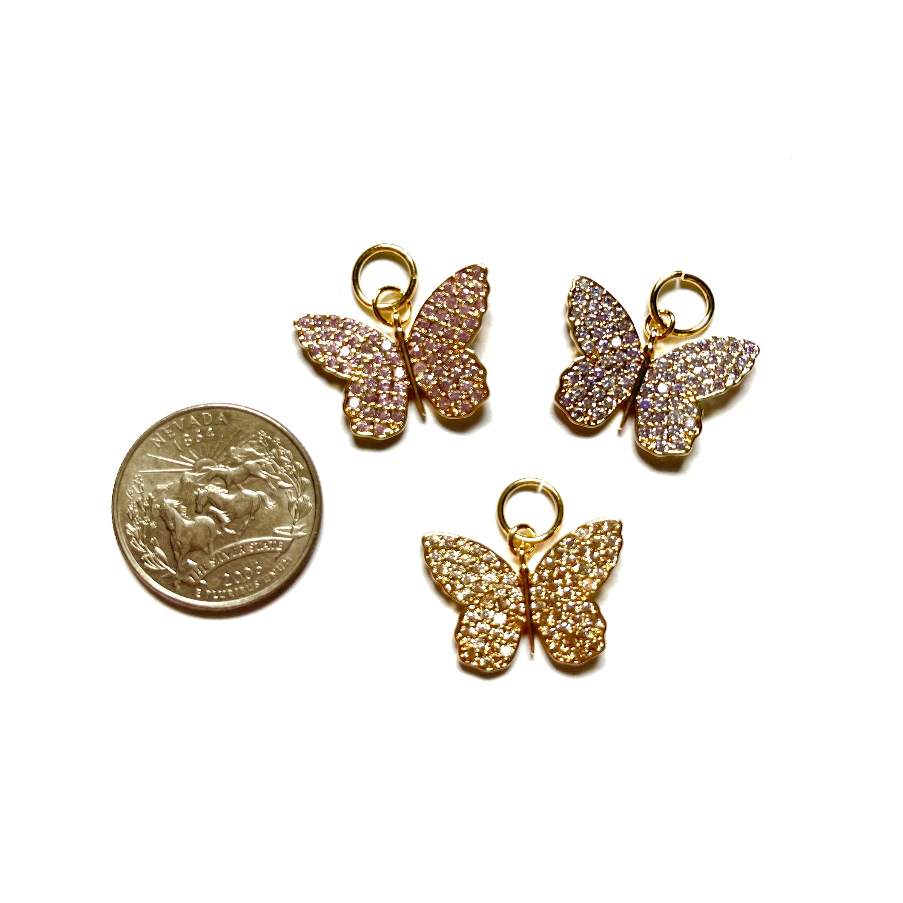 Pave Butterfly Charm