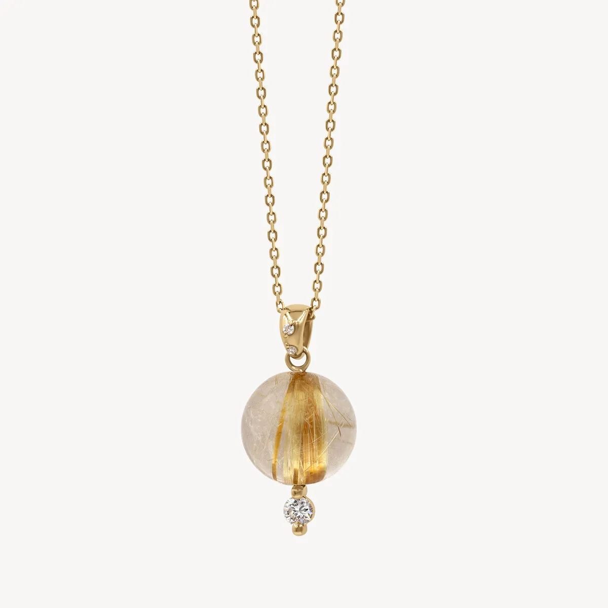 Rolling Rutilated Quartz Necklace