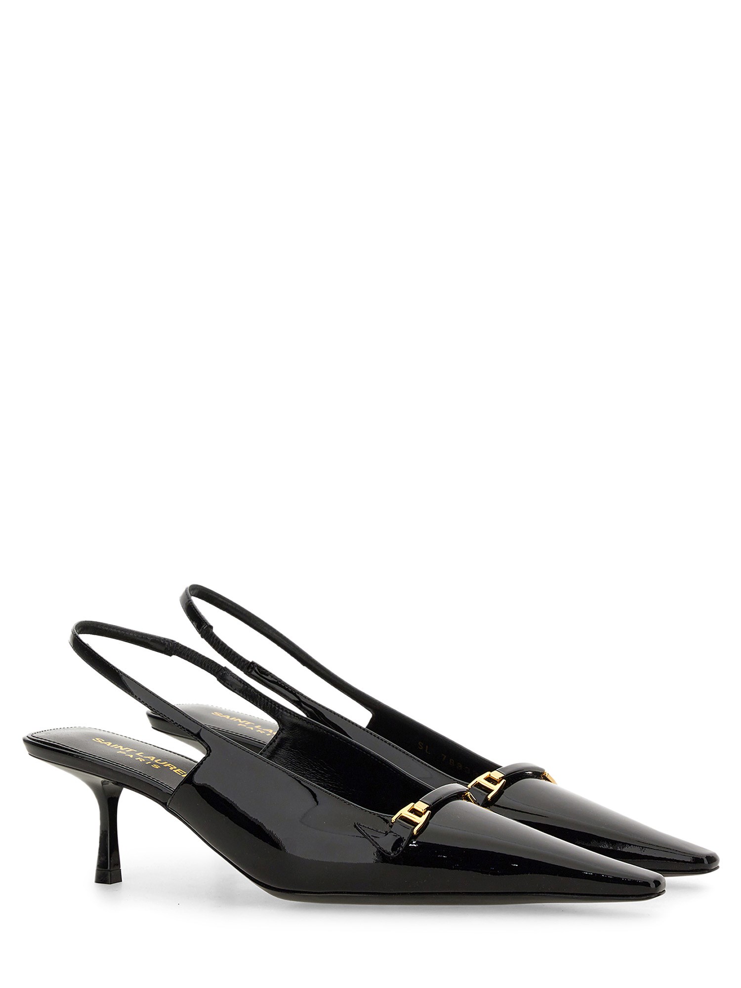 SAINT LAURENT    CUTE PATENT LEATHER SLINGBACK PUMPS