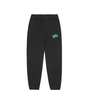 SMALL ARCH LOGO SWEATPANTS - BLACK/GREEN LOGO