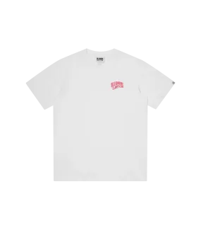 SMALL ARCH LOGO T-SHIRT - WHITE/PINK LOGO